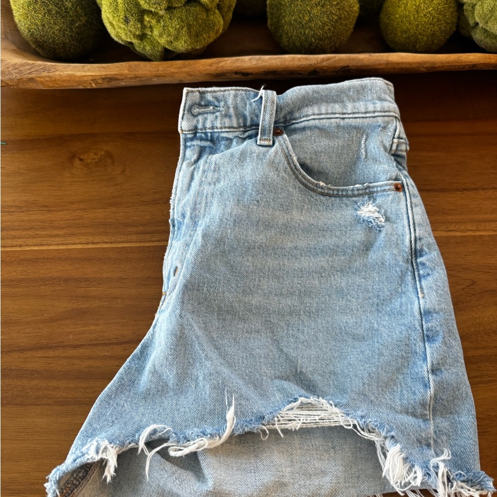 Abercrombie & Fitch Light Blue High Rise Denim Shorts - Picture 8 of 8